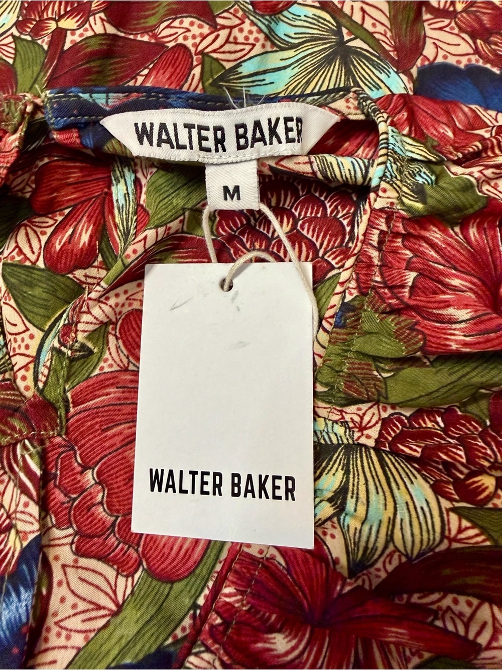 NWT! Walter Baker VIVA MIDI DRESS in color ROYAL GARDEN. Size Medium - Picture 7 of 13